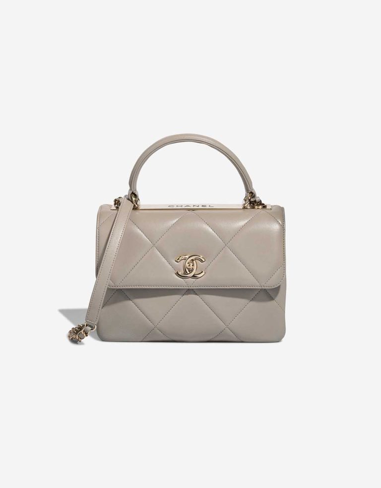 Chanel Trendy CC Medium Lammleder Grau Front | Verkaufen Sie Ihre Designer-Tasche