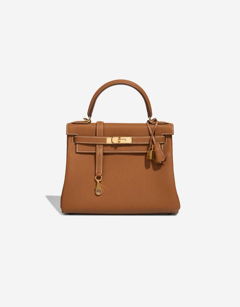 Hermès Kelly 28 Togo Gold Front | Verkaufen Sie Ihre Designer-Tasche