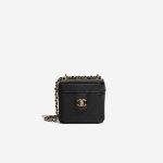 Chanel Vanity Petit Agneau Noir Front | Vendez votre sac de créateur