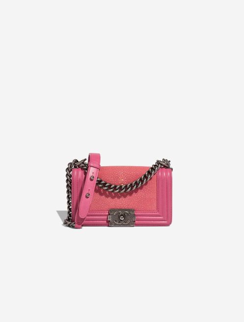 Chanel Boy Small Lamb / Stingray Pink Front | Vendez votre sac de créateur