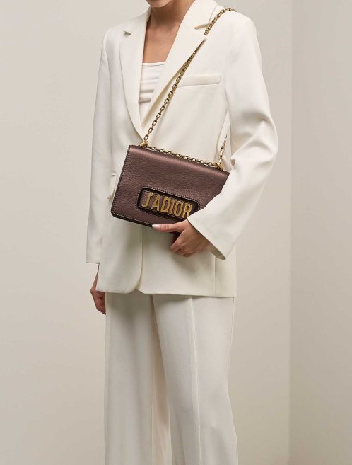 Dior J'Adior Medium Calf Copper on Model | Sell your designer bag
