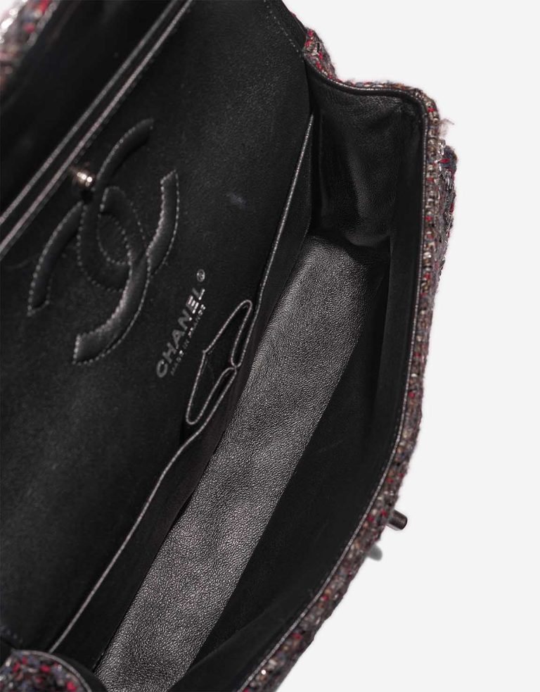 Timeless mittelgroße Tasche Tweed Grau Innenseite | Verkaufen Sie Ihre Designer-Tasche