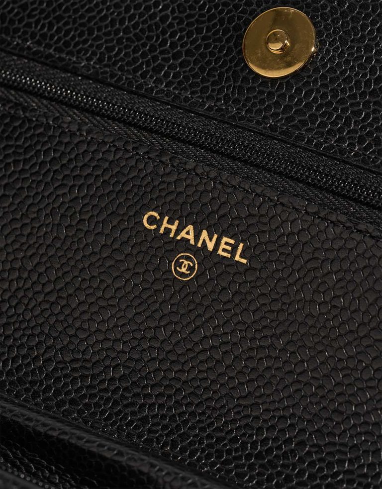 Chanel Wallet On Chain Timeless Caviar Black Logo | Sell your designer bag