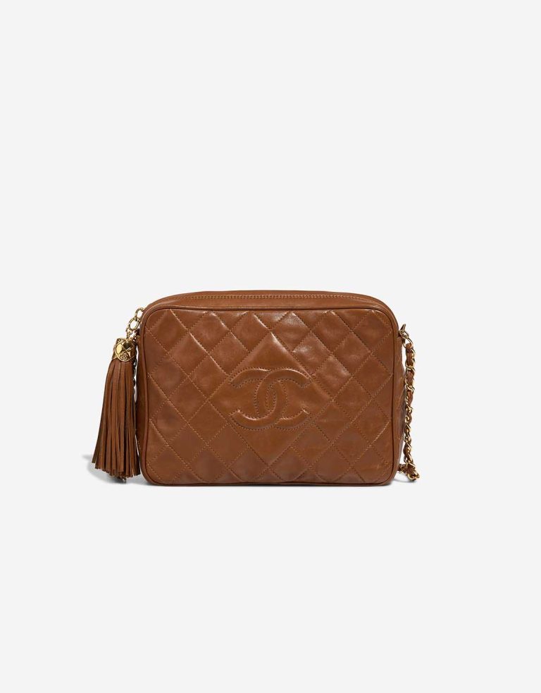 Chanel Kameratasche Medium Lammleder Brown Front | Verkaufen Sie Ihre Designer-Tasche