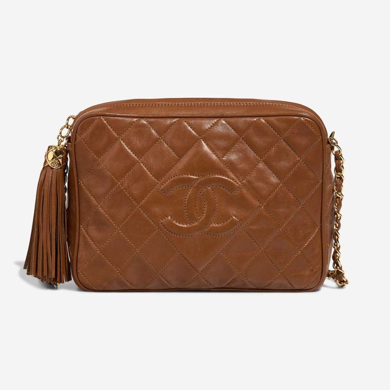 Chanel Camera Bag Medium Lamb Brown Front | Vendez votre sac de créateur