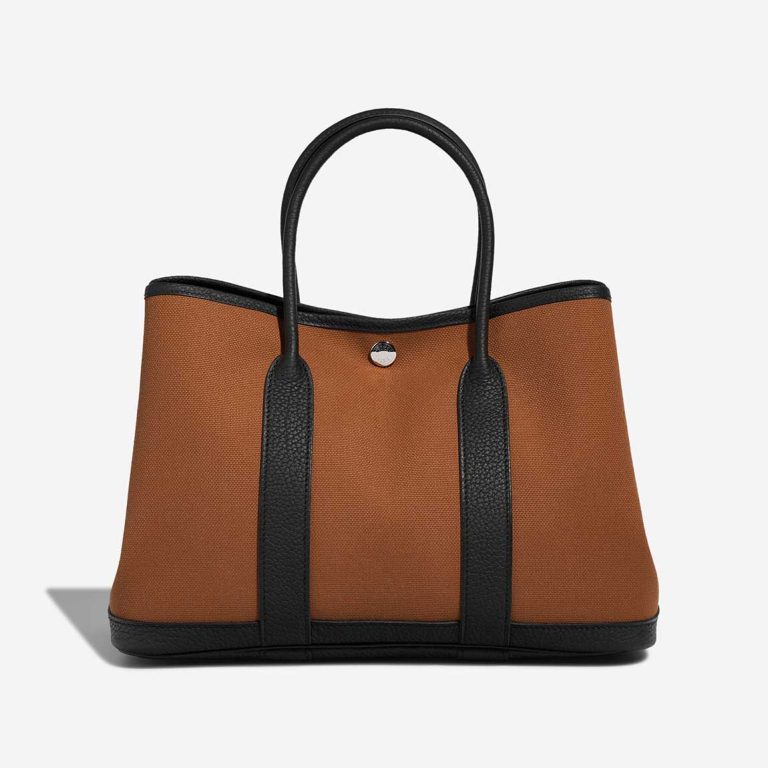 Hermès Garden Party 30 Toile / Veau Négonda Fauve / Black Front | Sell your designer bag