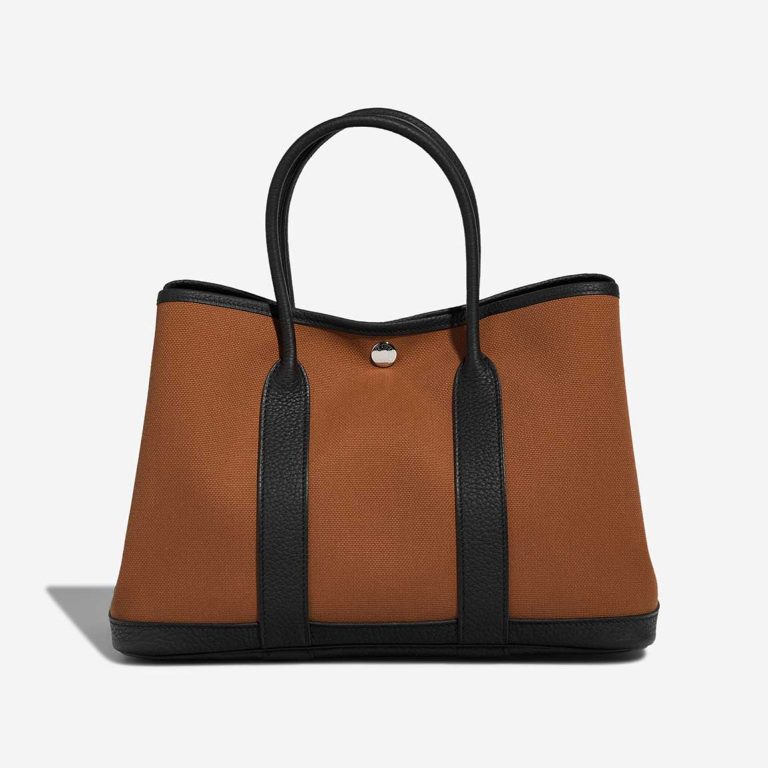 Hermès Garden Party 30 Toile / Veau Négonda Fauve / Black | Sell your designer bag