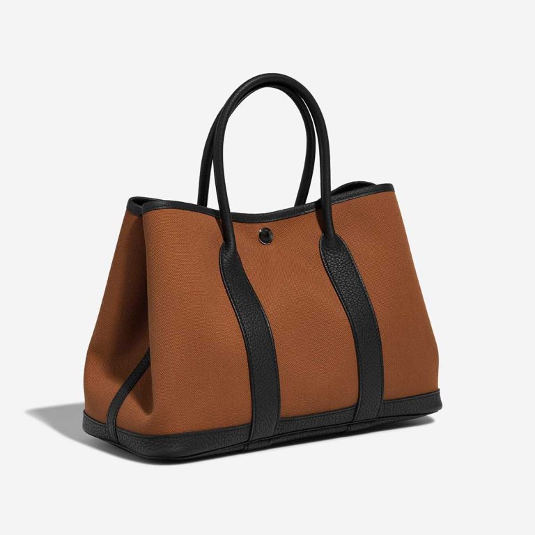 Hermès Garden Party 30 Toile / Veau Négonda Fauve / Black | Sell your designer bag