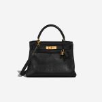 Hermès Kelly 28 Ardennes Black Front | Vendez votre sac de créateur