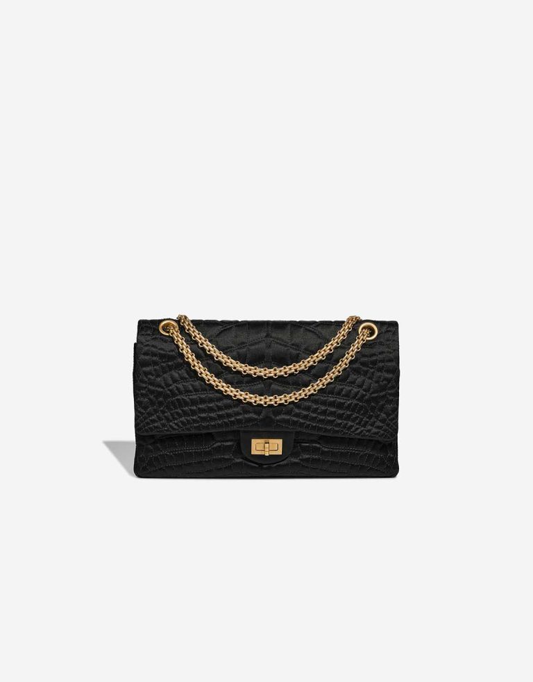 Chanel 2.55 Reissue 226 Silk Black Front | Verkaufen Sie Ihre Designer-Tasche