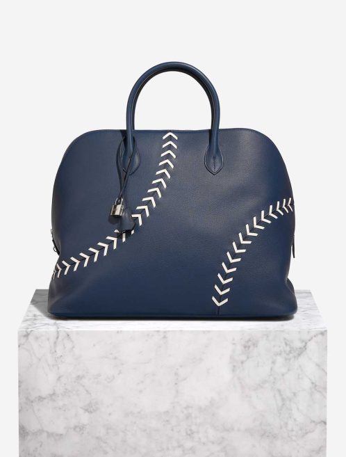Hermès Bolide Baseball 45 Evercolor Bleu de Malte / Craie Front | Vendre votre sac de créateur