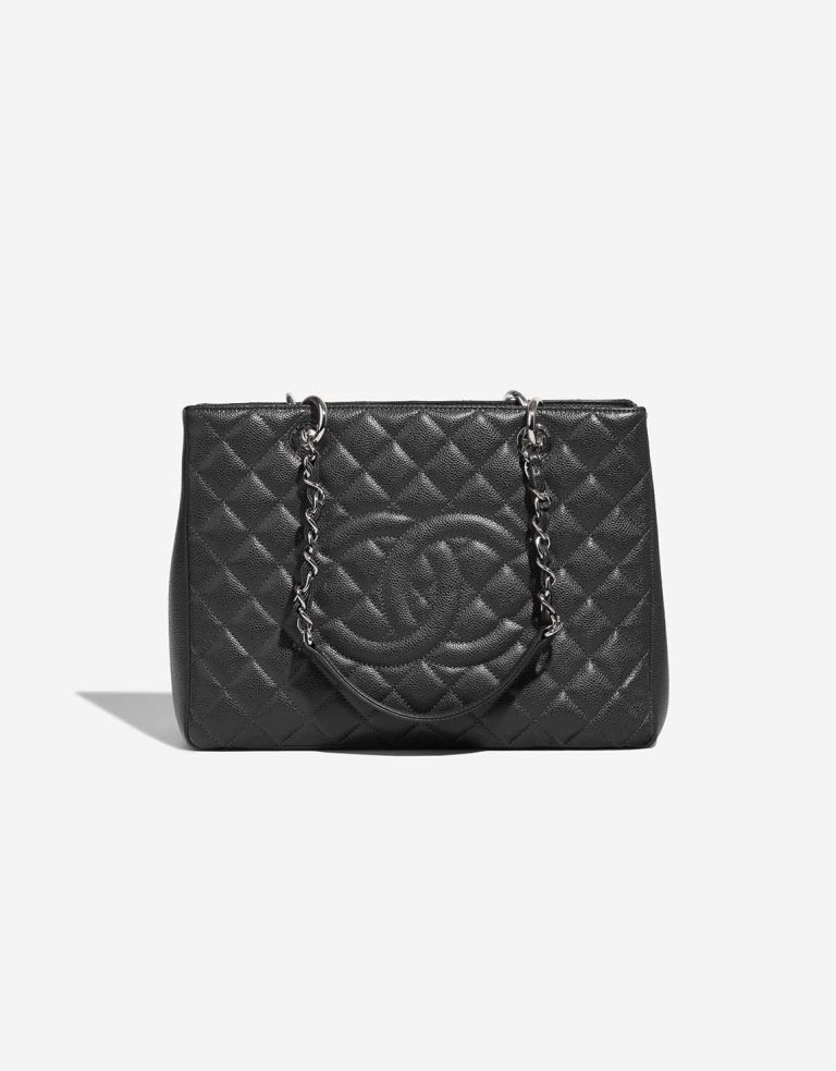 Chanel Grand Shopping Tote Caviar Charcoal Front | Sell your designer bag