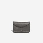 Chanel Wallet On Chain Timeless Suede Metallic Silver Front | Sell your designer bag