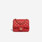 Chanel Timeless Mini Square Lamb Red Front | Sell your designer bag