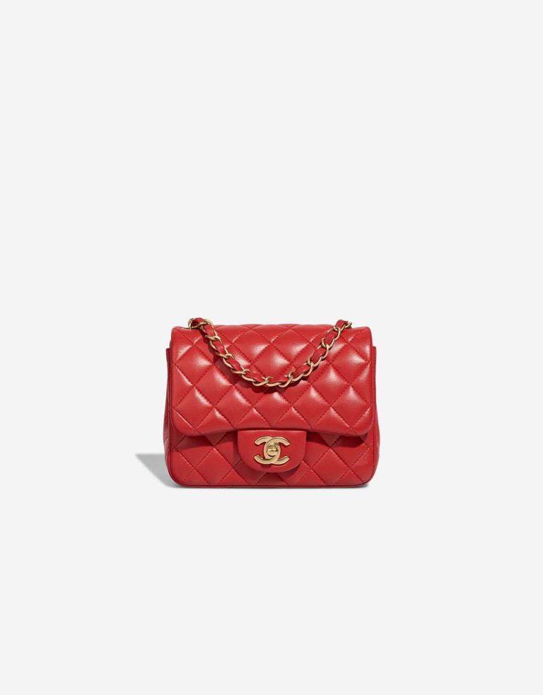 Chanel Timeless Mini Square Lamb Red Front | Vendez votre sac de créateur