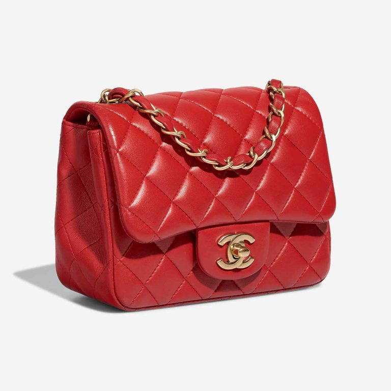 Chanel Timeless Mini Square Lamb Red | Sell your designer bag