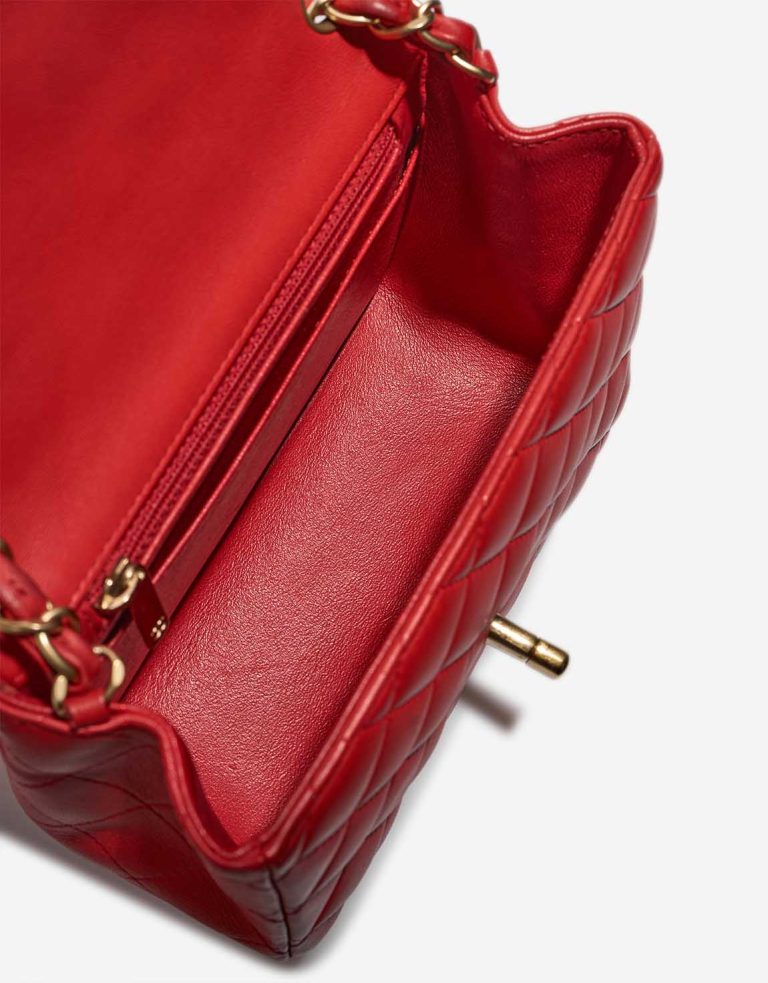 Chanel Timeless Mini Square Lamb Red Inside | Sell your designer bag