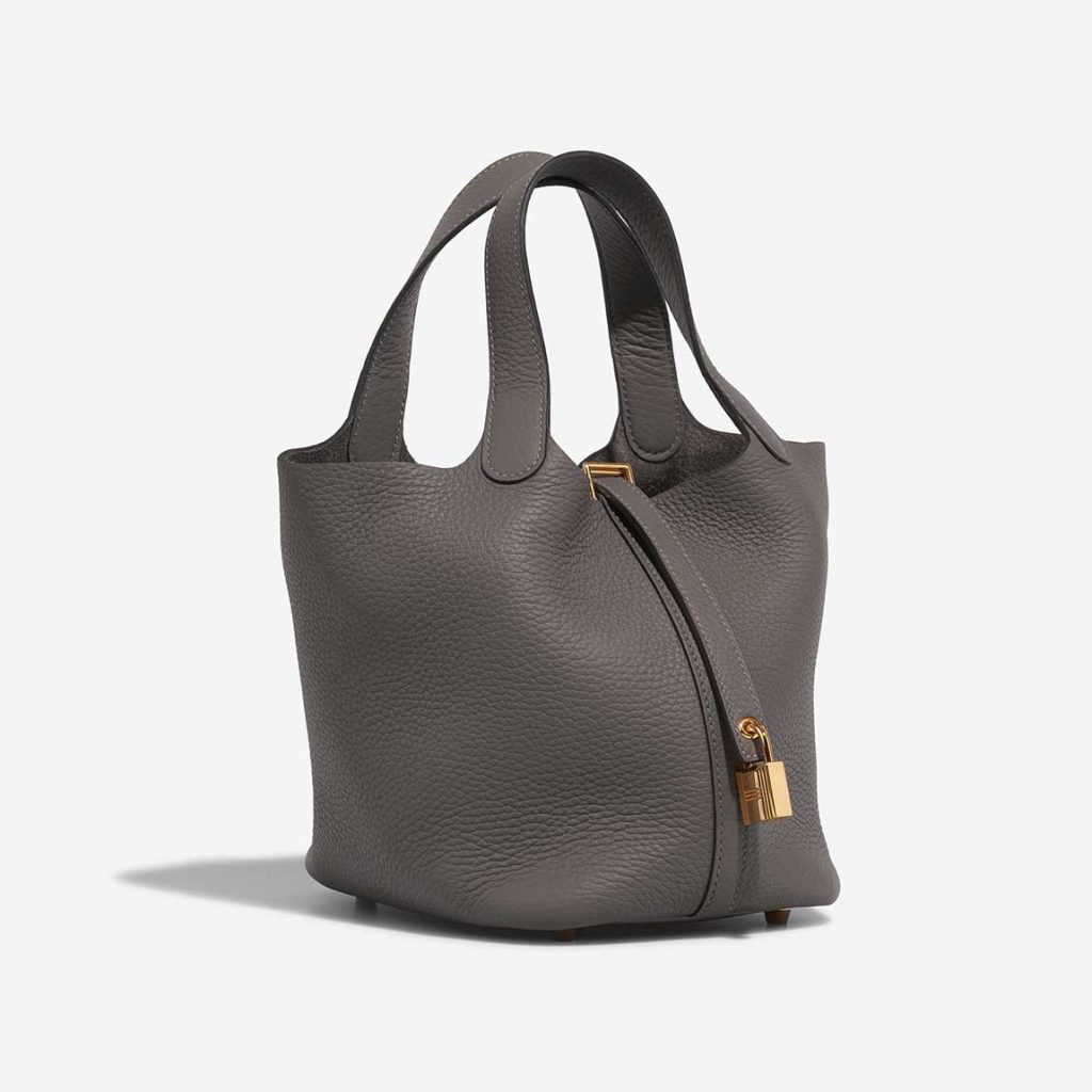 Hermès Picotin 18 Taurillon Clémence Gris Meyer | SACLÀB