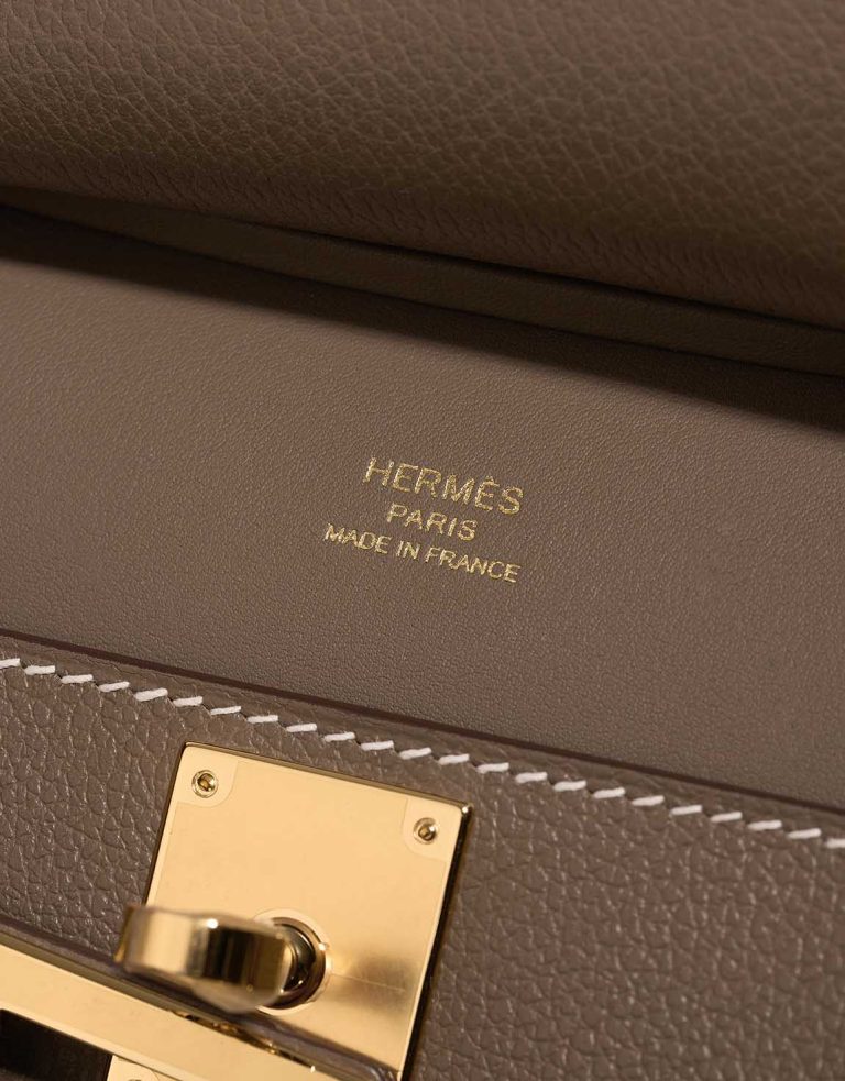 Hermès Jypsière Mini Evercolor Étoupe Logo | Sell your designer bag