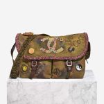 Chanel Graffiti Canvas Khaki Front | Sell your designer bag