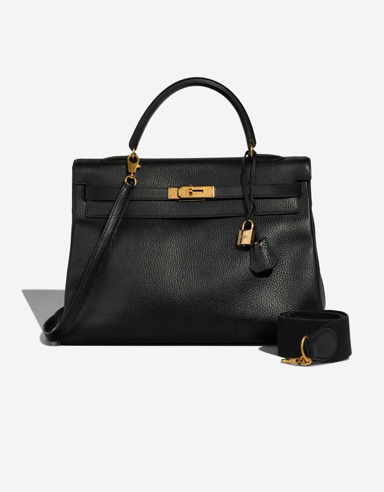 Hermès Kelly 35 Ardennes Black Front | Vendre votre sac de créateur