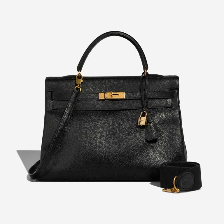 Hermès Kelly 35 Ardennes Black Front | Sell your designer bag