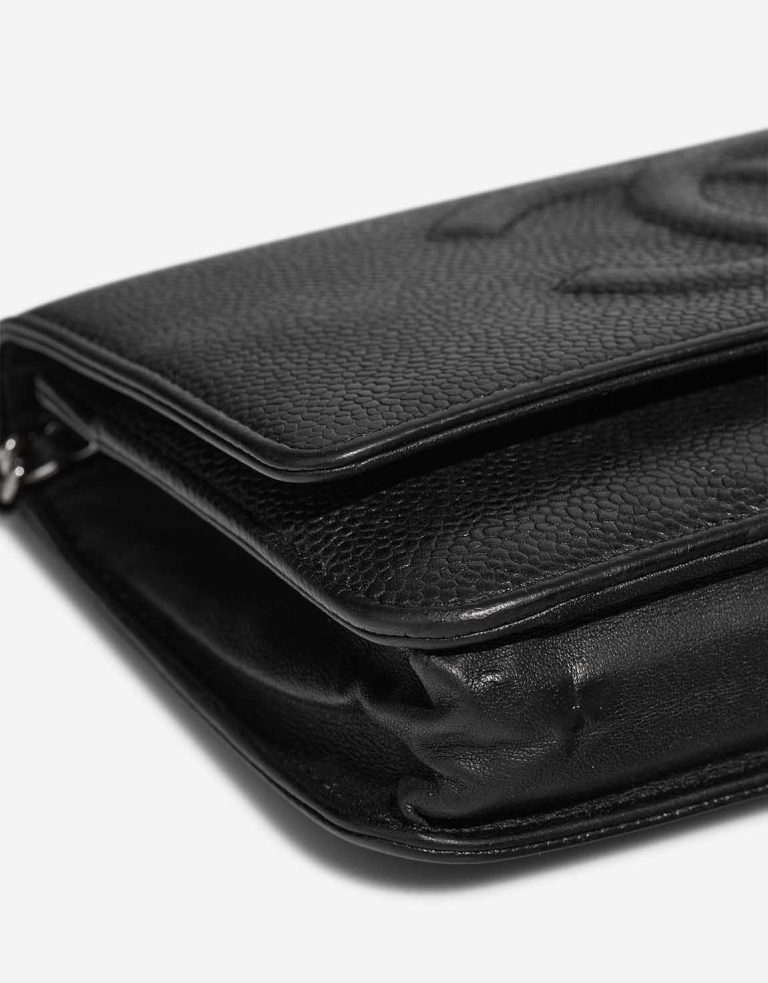 Chanel Wallet On Chain Caviar Black Signs of wear | Sell your designer bag