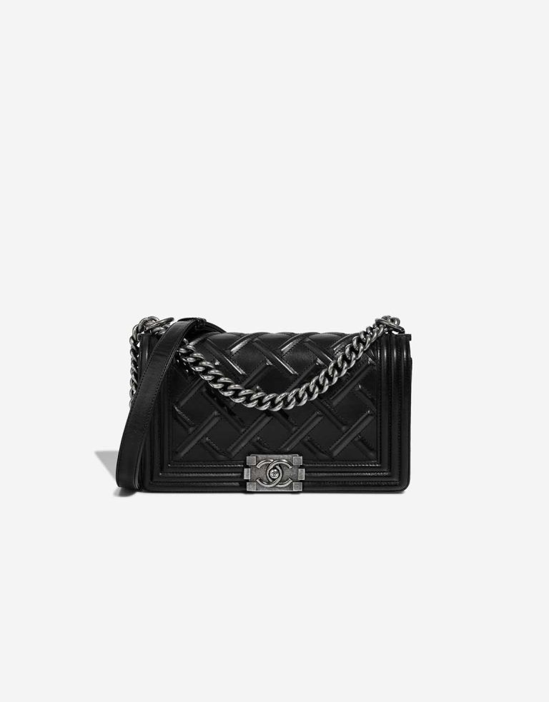 Chanel Boy Old Medium Lamb Black Front | Sell your designer bag