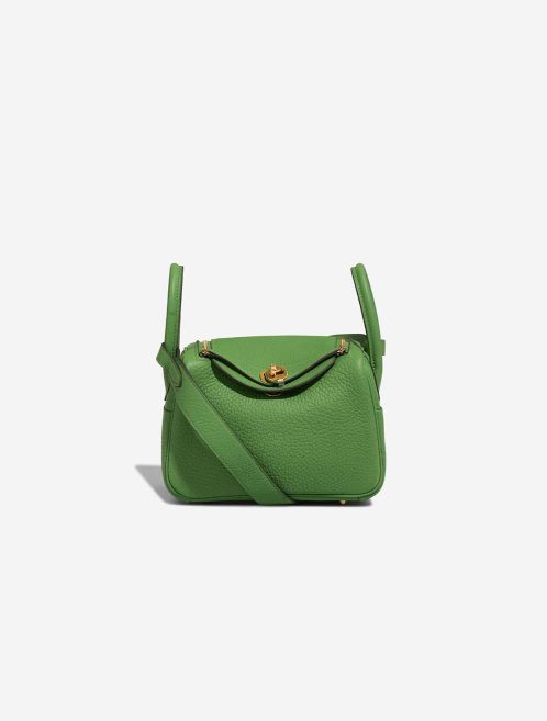 Hermès Lindy Mini Taurillon Clémence Vert Yucca Front | Sell your designer bag