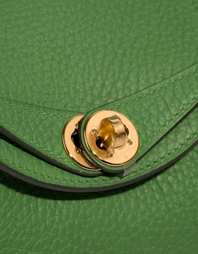 Hermès Lindy Mini Taurillon Clémence Vert Yucca Closing System | Sell your designer bag