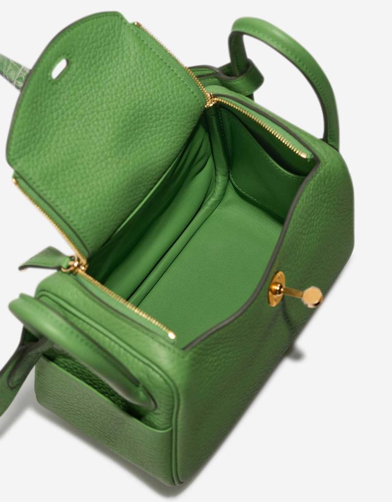 Hermès Lindy Mini Taurillon Clémence Vert Yucca Inside | Sell your designer bag