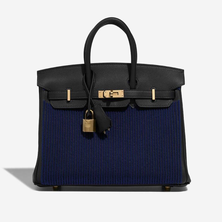 Hermès Birkin 25 Côte à Côte Tuffetage Swift Caban / Bleu Saphir Front | Sell your designer bag