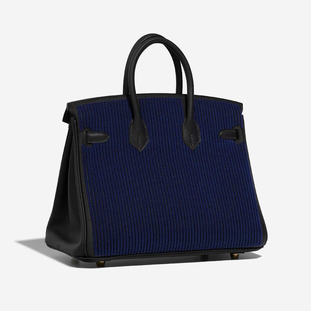 Herm?�s Birkin 25 C?�te ?� C?�te Tuffetage Swift Caban / Bleu Saphir | SACL??B
