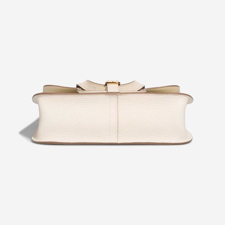 Hermès Halzan 25 Taurillon Clémence Champignon / Beige de Weimar | Vendez votre sac de créateur