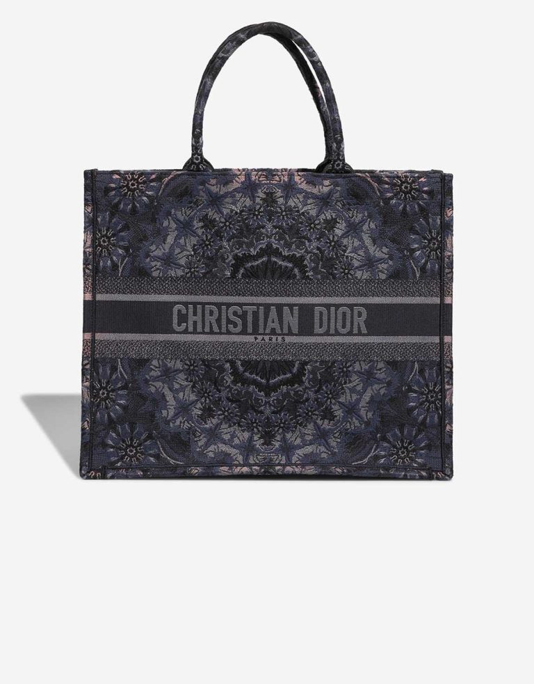 Dior Book Tote Medium Canvas Blue Front | Sell your designer bag