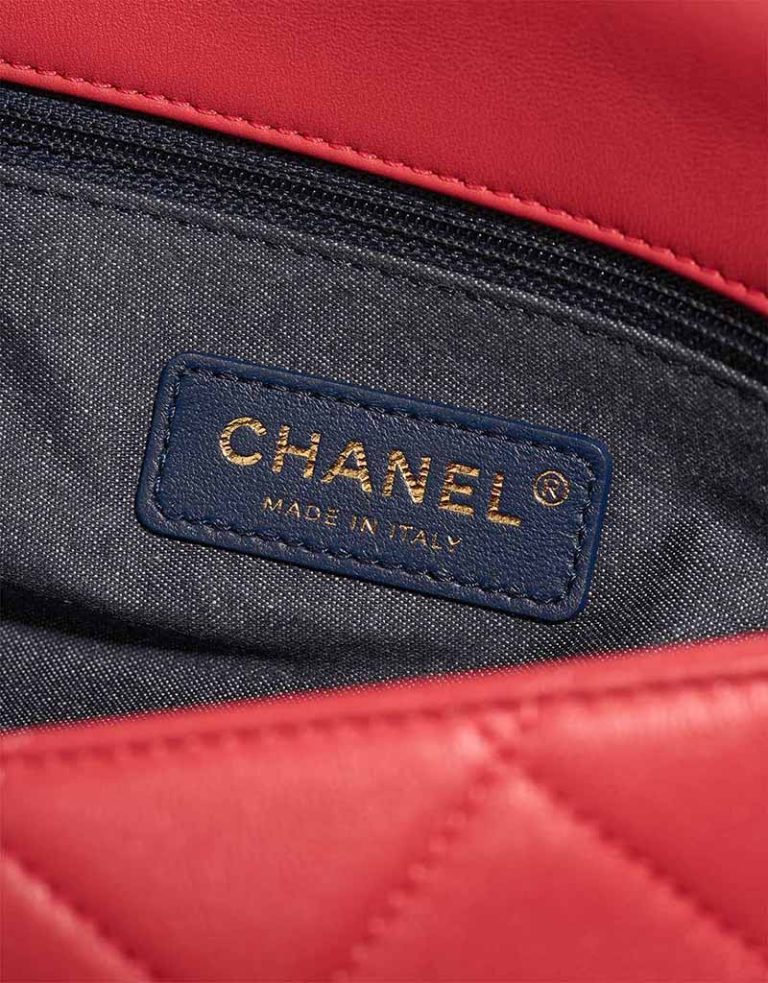 Chanel Timeless Flap Bag Medium Lamb Coral Red Logo | Sell your designer bag