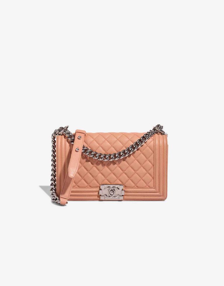 Chanel Boy Old Medium Caviar Nude Front | Sell your designer bag