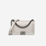 Chanel Boy Old Medium Caviar Silver Front | Vendez votre sac de créateur