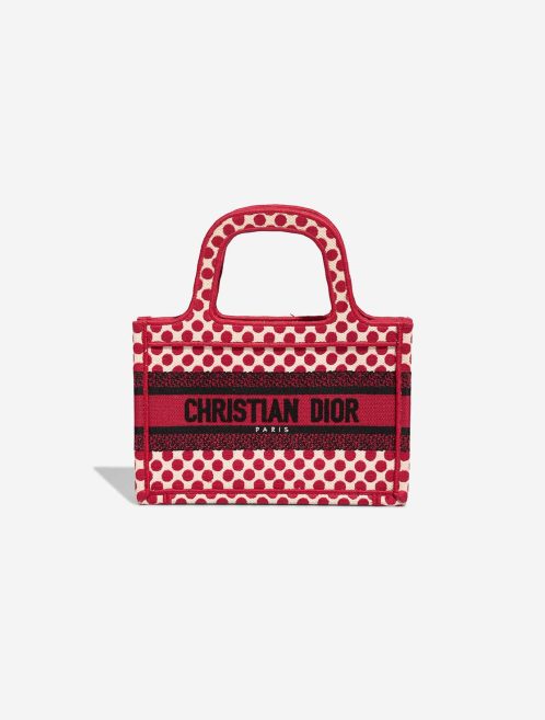 Dior Book Tote Dioramour Mini Canvas Red / White / Black Front | Sell your designer bag