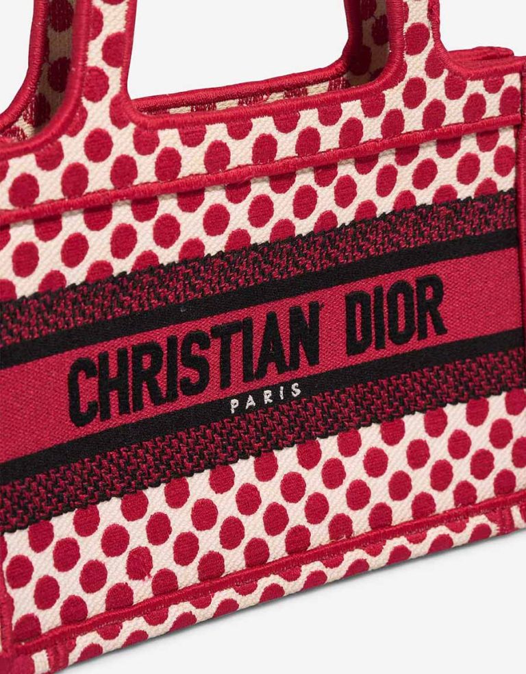 Dior Book Tote Dioramour Mini Canvas Red / White / Black Closing System | Sell your designer bag