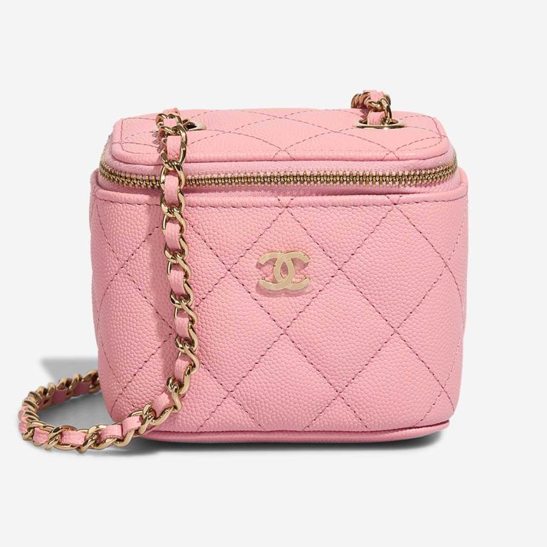 Chanel Vanity Small Caviar Pink Front | Sell your designer bag