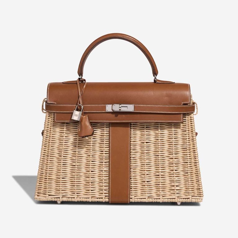 Hermès Kelly Picnic 35 Osier / Barénia Fauve / Naturel Front | Sell your designer bag