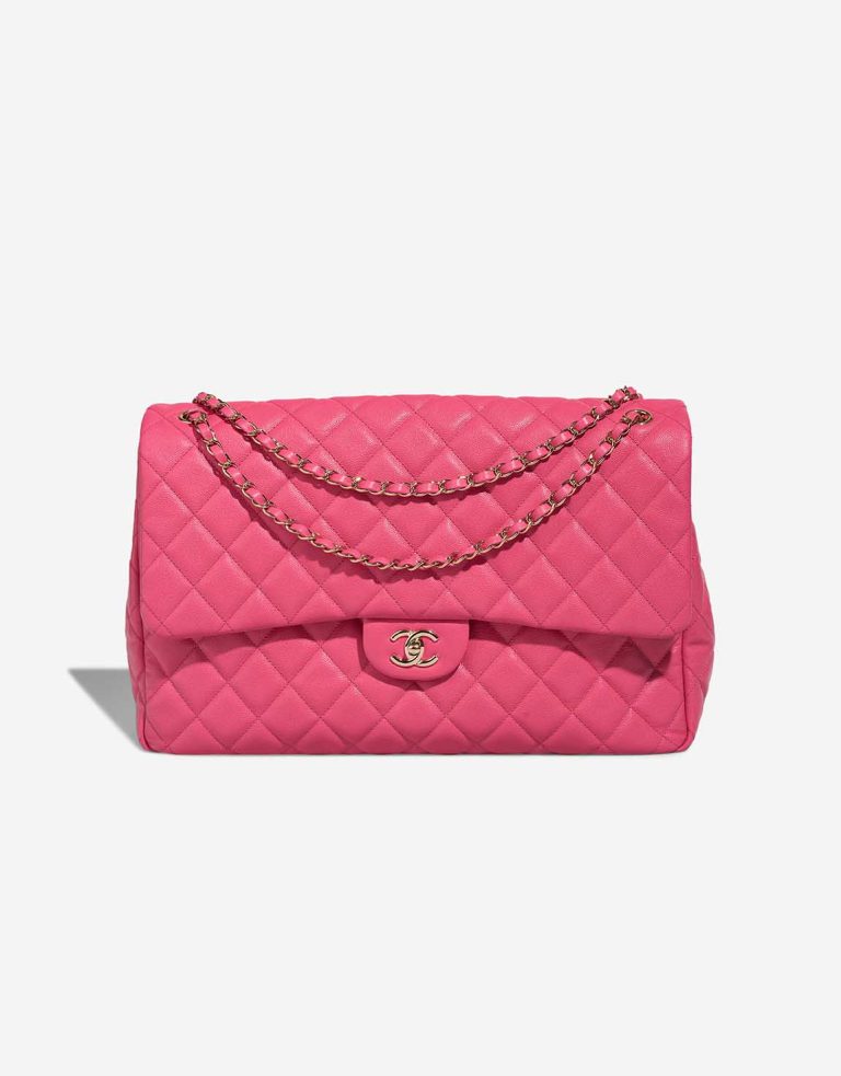 Bright pink designer handbag best sale