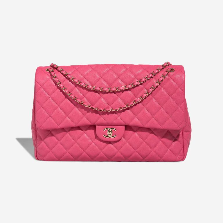 Chanel Flap Bag XXL Caviar Hot Pink Front | Sell your designer bag