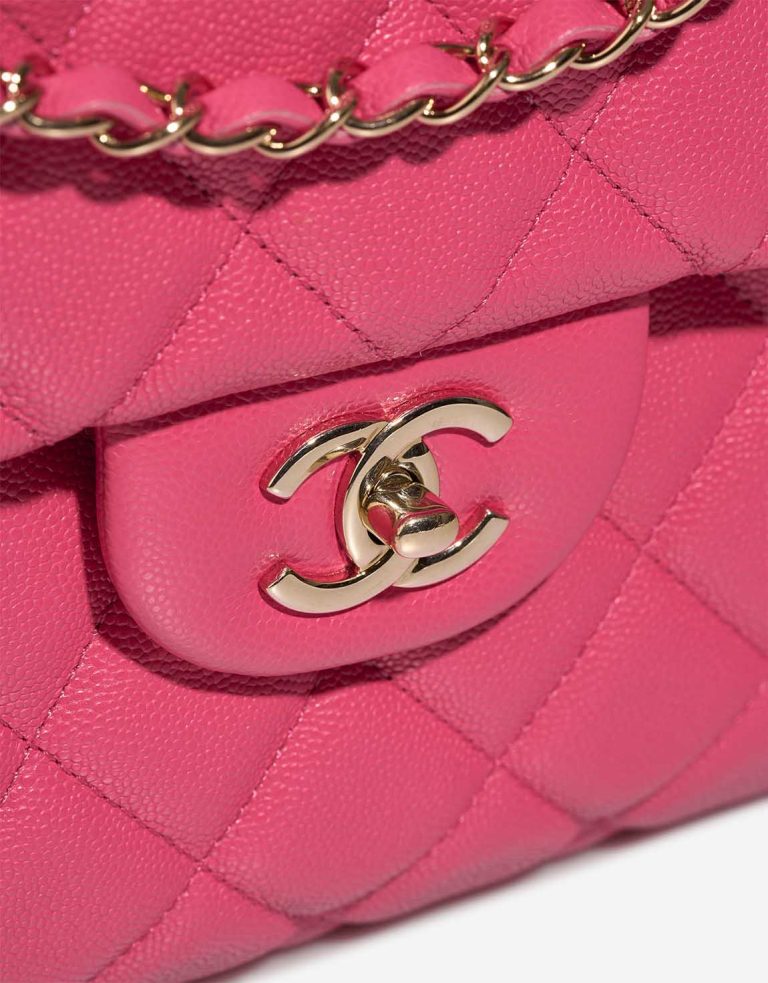 Chanel Flap Bag XXL Caviar Hot Pink Closing System | Sell your designer bag