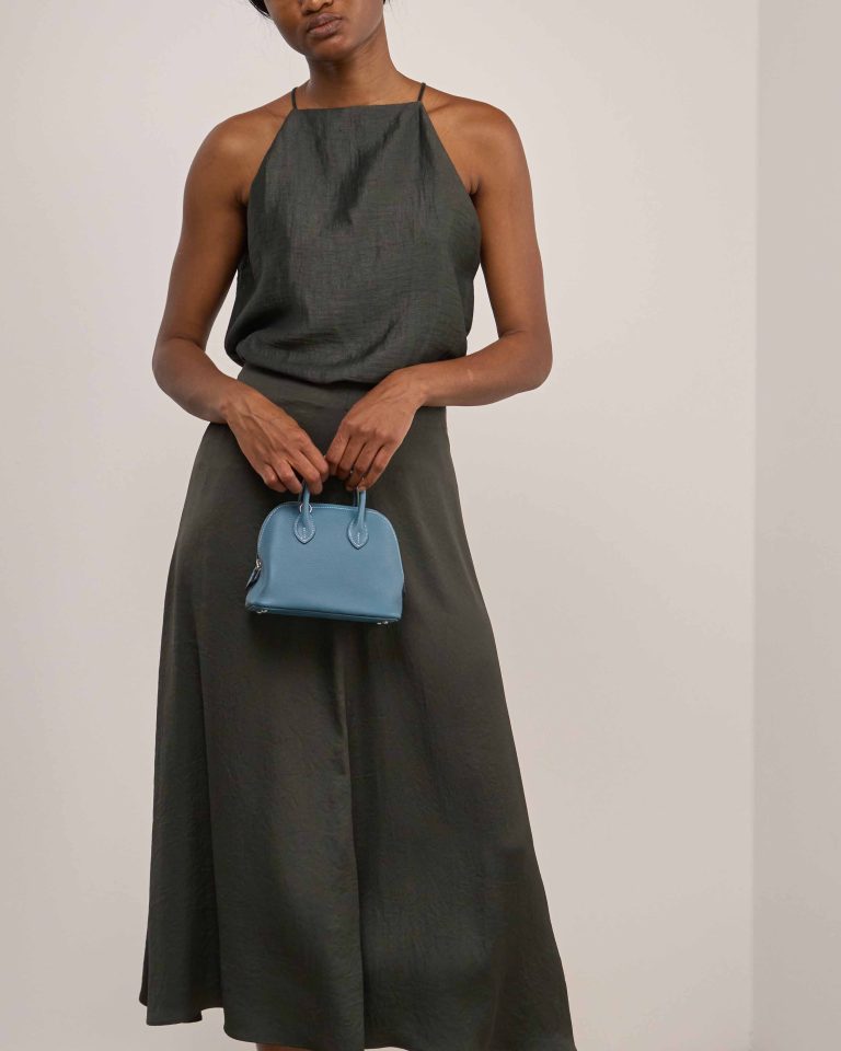 Hermès Bolide Mini Evercolor Bleu Jean Front | Sell your designer bag