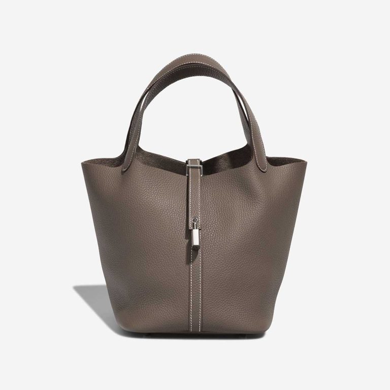 Hermès Picotin 22 Taurillon Clémence Étoupe Front | Sell your designer bag