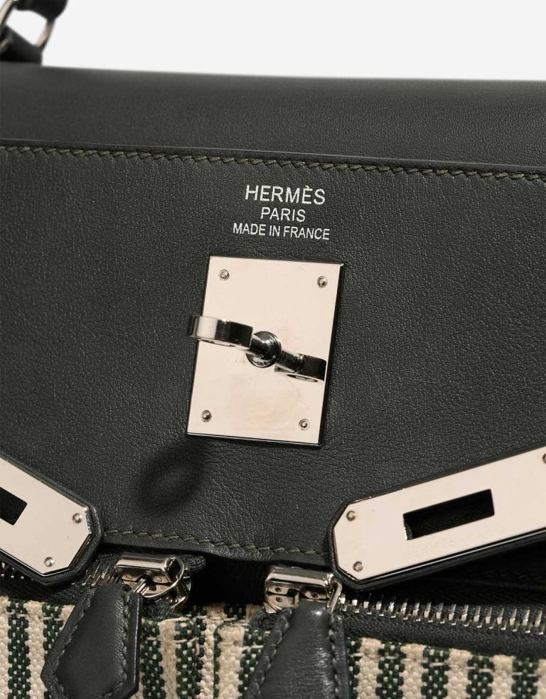 Hermès Kelly Lakis 35 Swift / Canvas Grey Blue Logo | Sell your designer bag