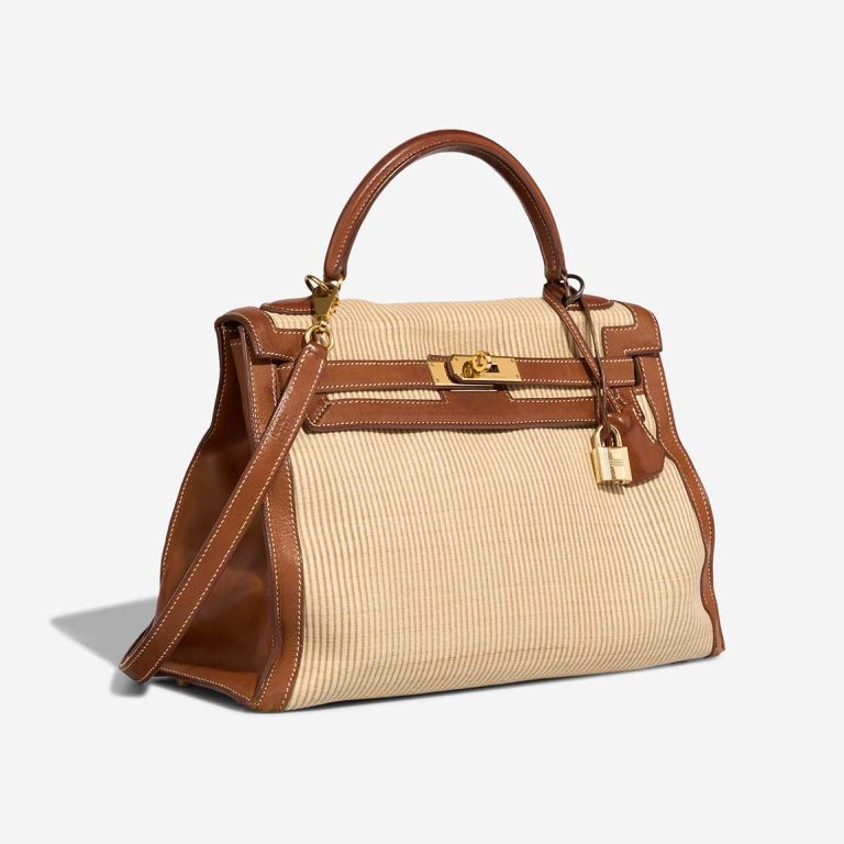 Hermès Kelly 28 Crinoline Barénia / Canvas / Nylon Fauve / Naturel | Sell your designer bag