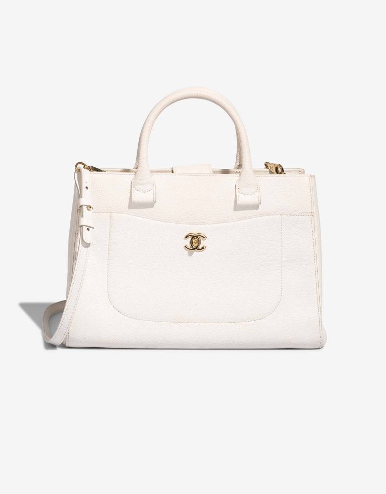 Chanel Neo Executive Medium Calf White Front | Sell your designer bag